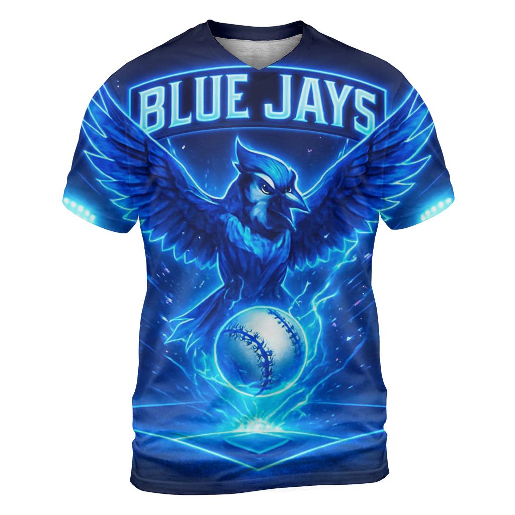 Blue Jays Aurora Diamond Breakaway vibrant all-over design tees
