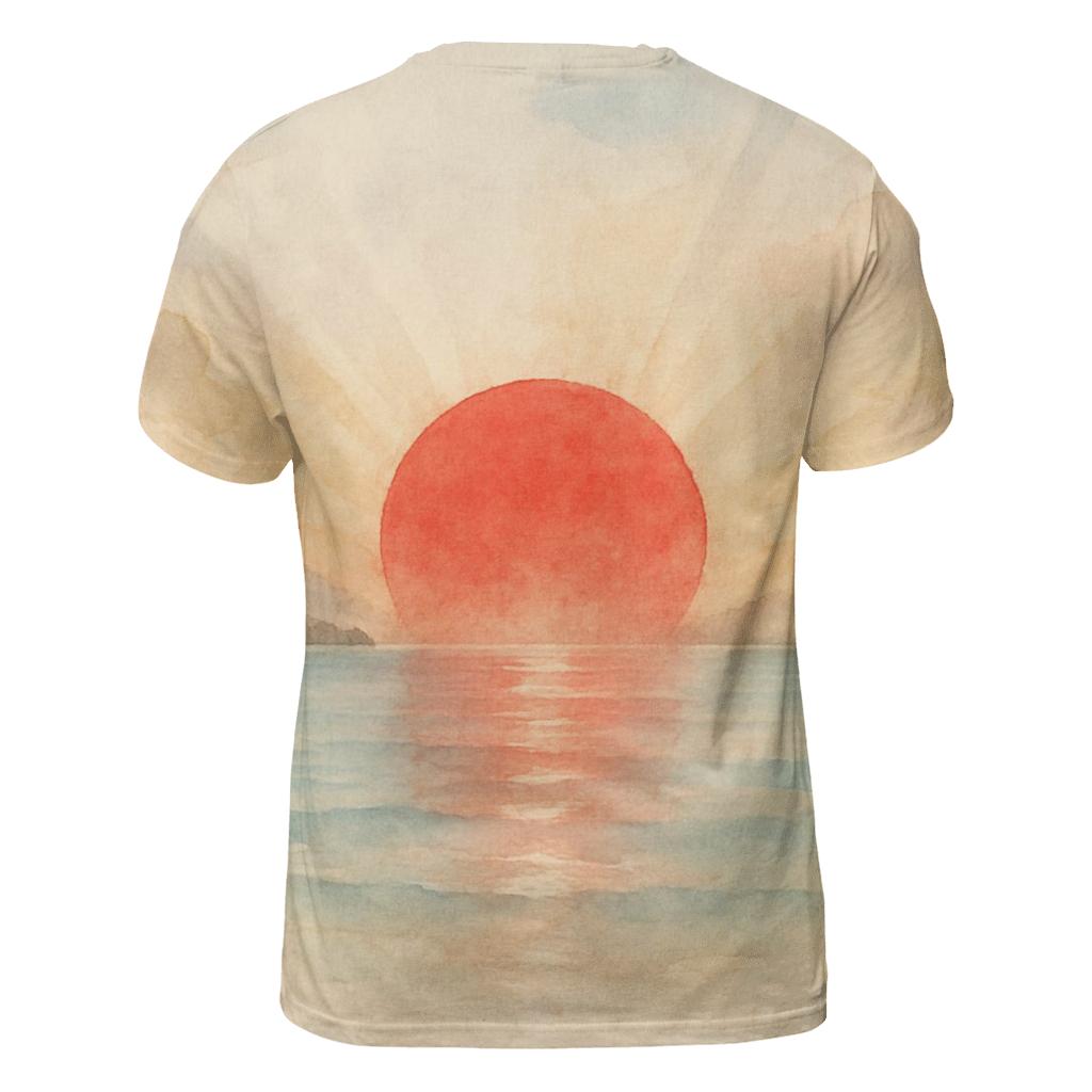 Japan Watercolor Rising Sun Bay custom all-over print shirts