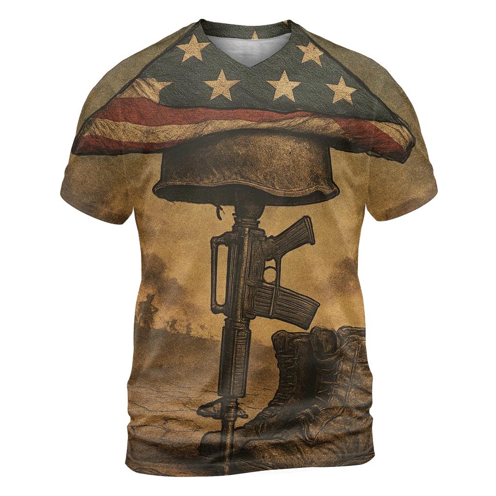 Embers Beneath The Folded Colors artistic all-over print tops