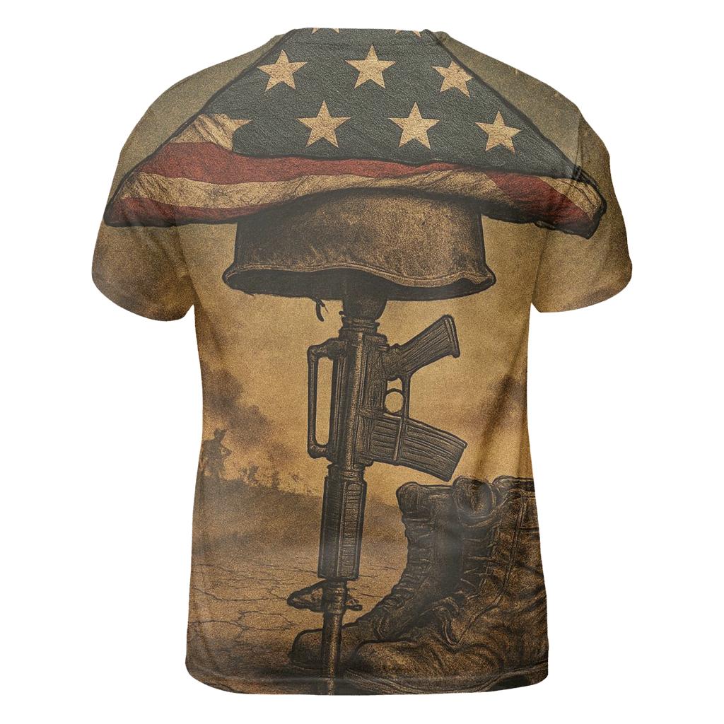 Embers Beneath The Folded Colors artistic all-over print tops