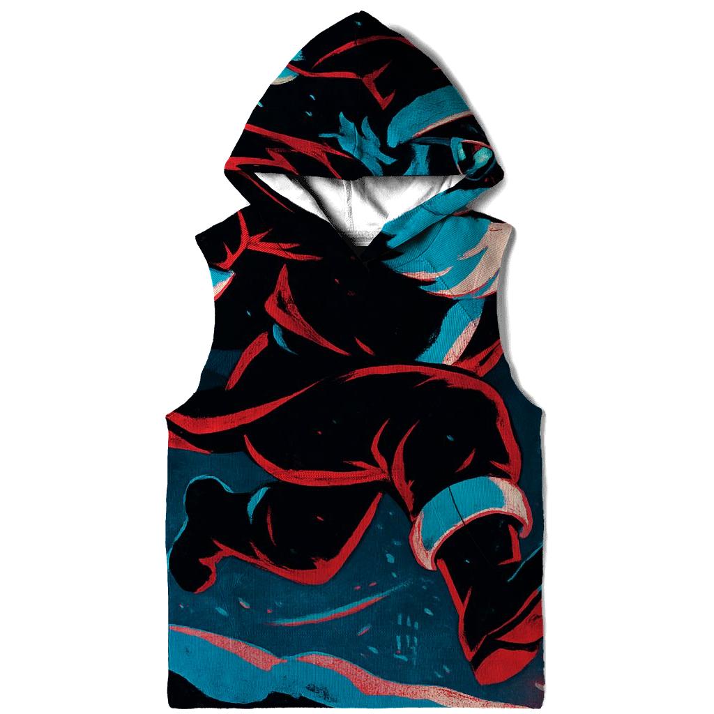 Neon Blizzard Santa On A Rooftop Run zip-up hoodies