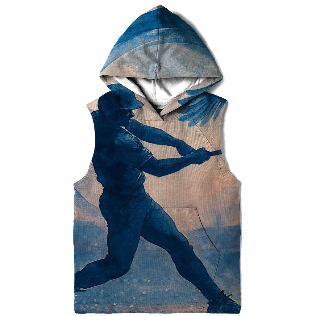 Bat Swing Spiral With Blue Jays Flight embroidered hoodies