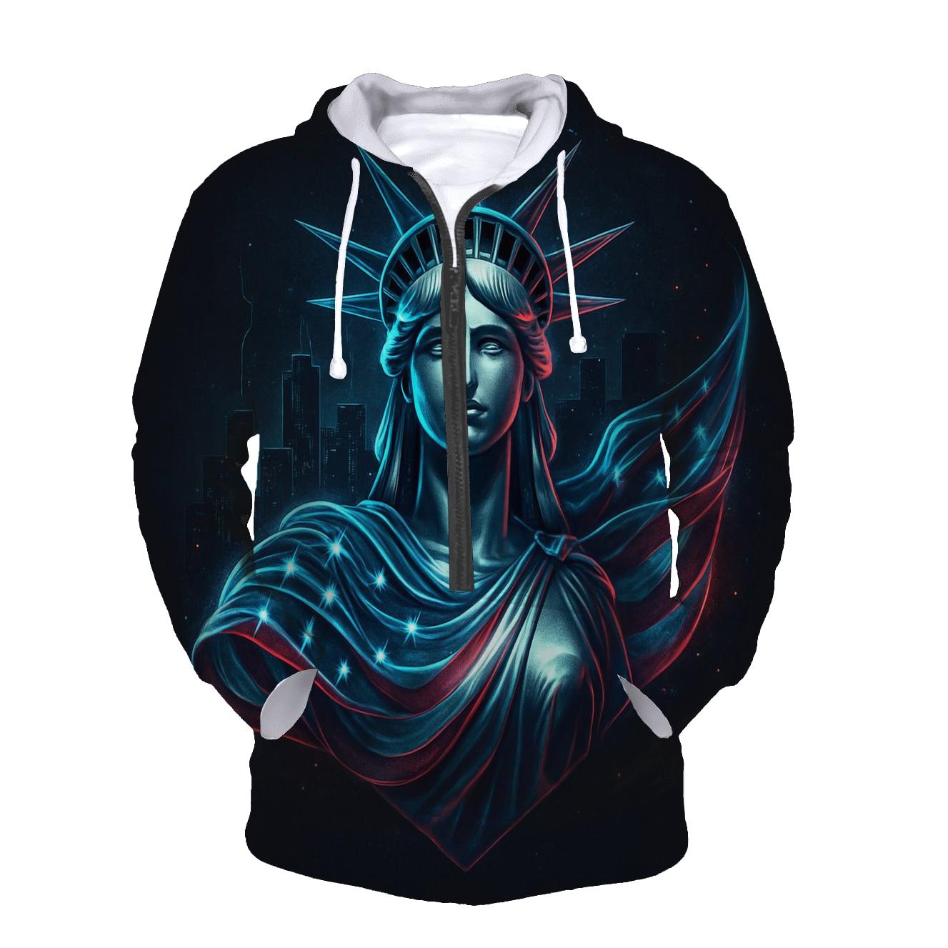 Midnight Liberty Circuit Flag premium hoodies