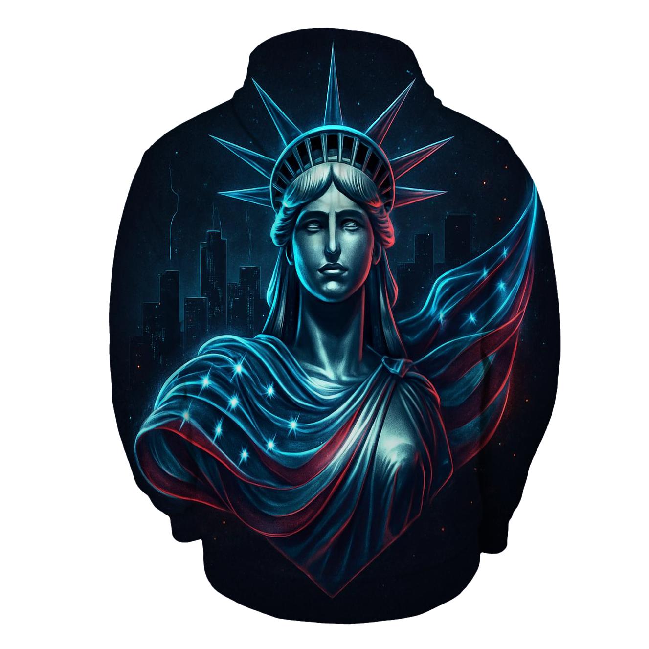 Midnight Liberty Circuit Flag premium hoodies