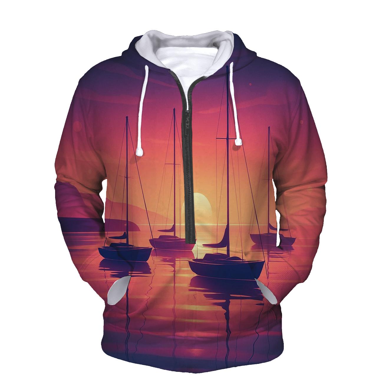 Violet Harbor Afterglow Mirror zip-up hoodies