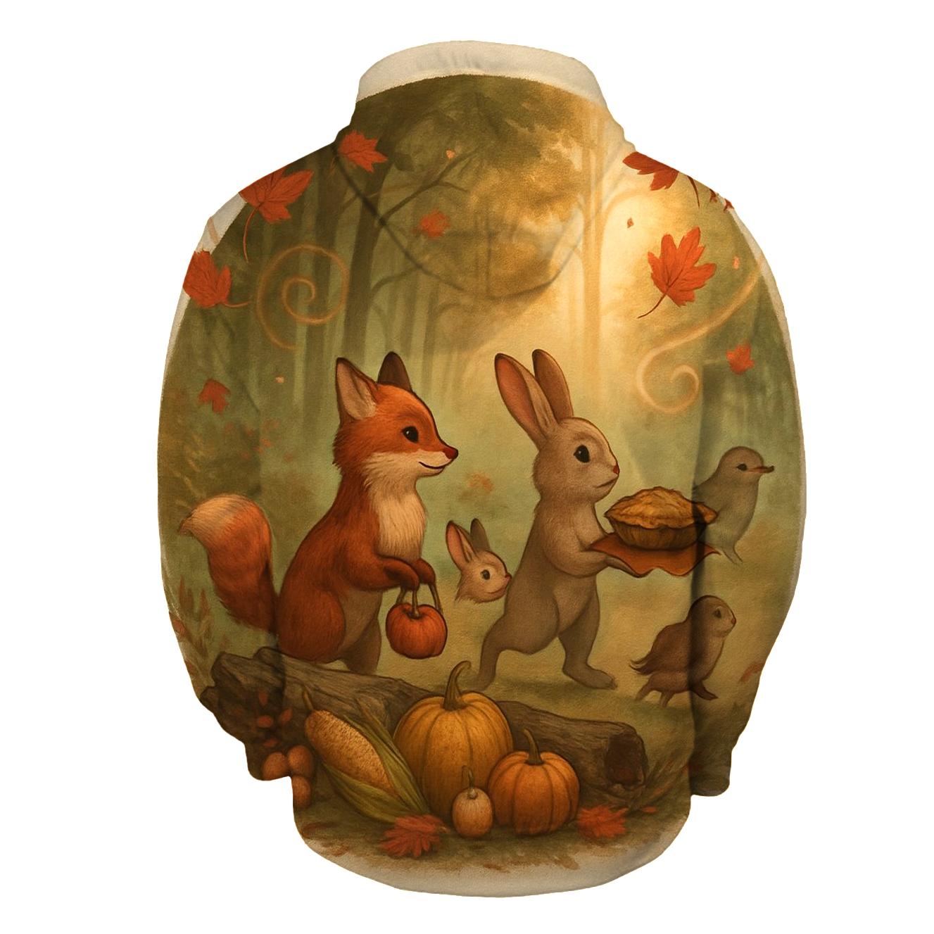Woodland Harvest Parade At Sunset premium hoodies