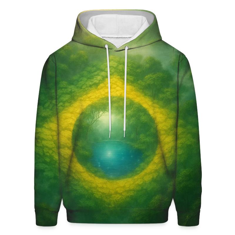 Brazil Rainforest Flag Canopy embroidered hoodies