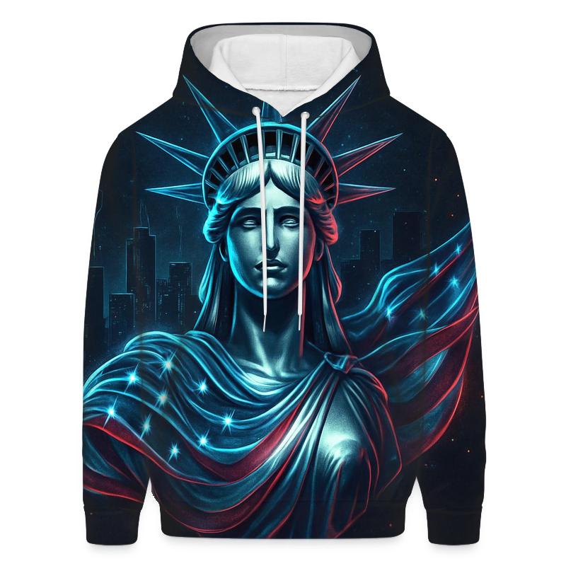 Midnight Liberty Circuit Flag graphic hoodies