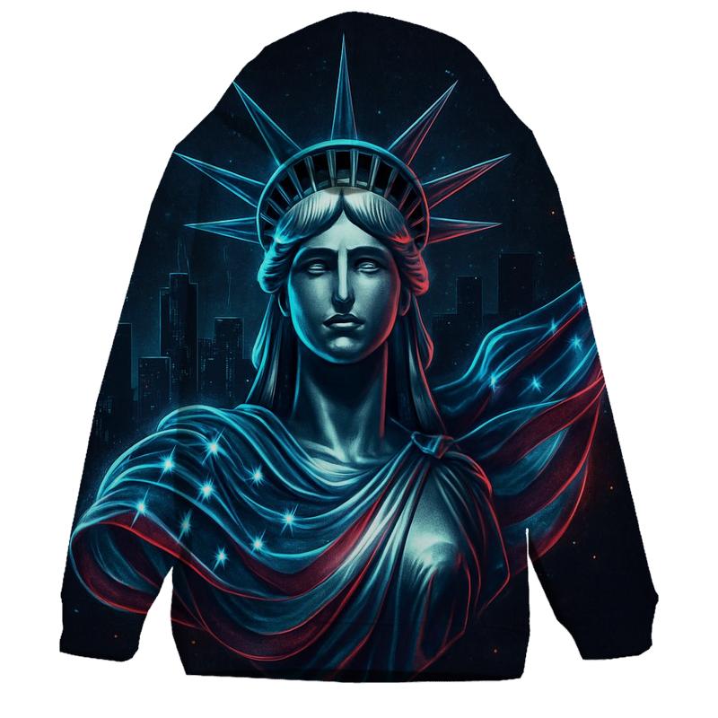 Midnight Liberty Circuit Flag graphic hoodies
