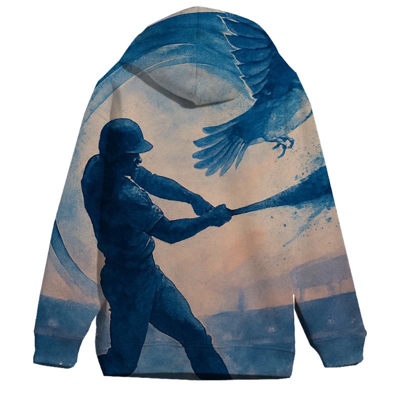 Bat Swing Spiral With Blue Jays Flight lightweight hoodies