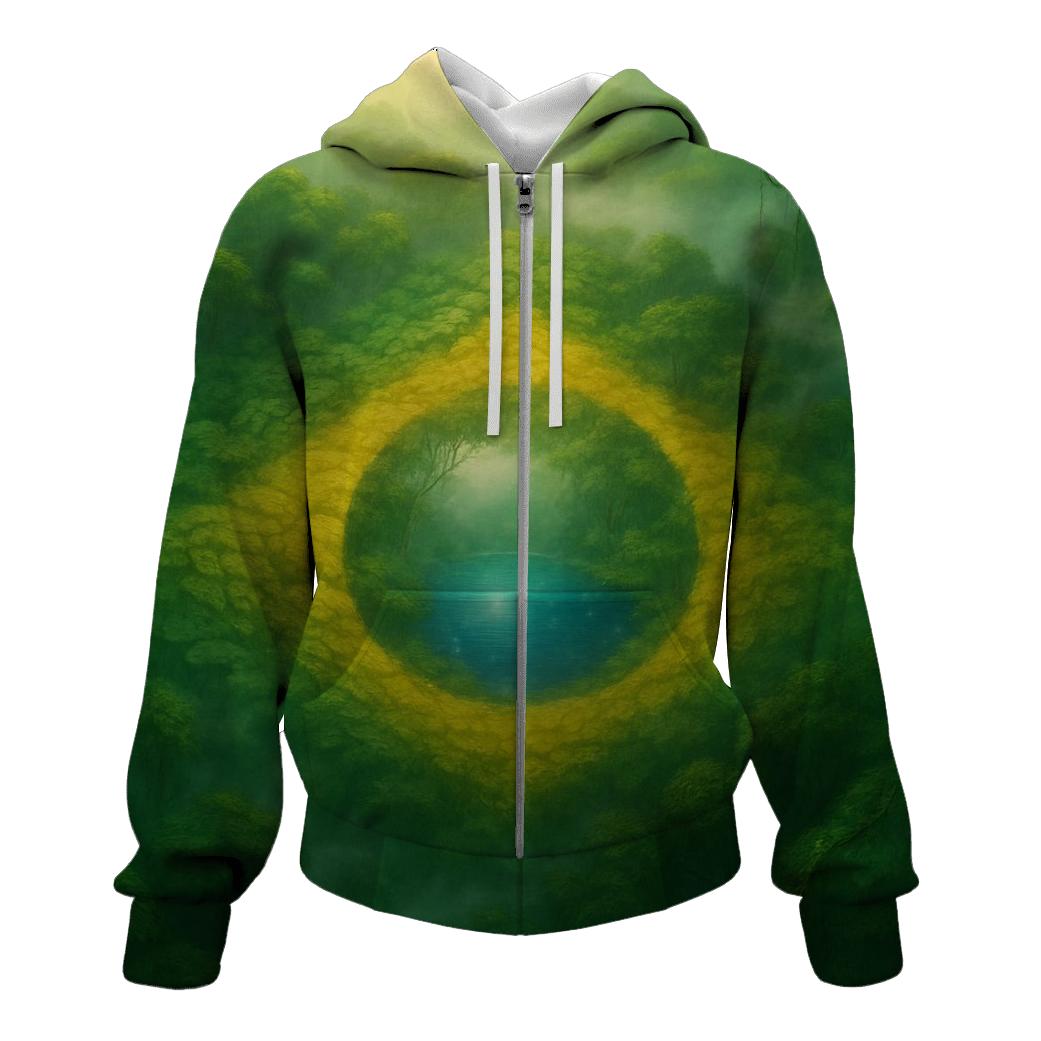 Brazil Rainforest Flag Canopy lightweight hoodies