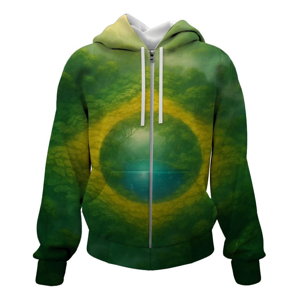 Brazil Rainforest Flag Canopy lightweight hoodies