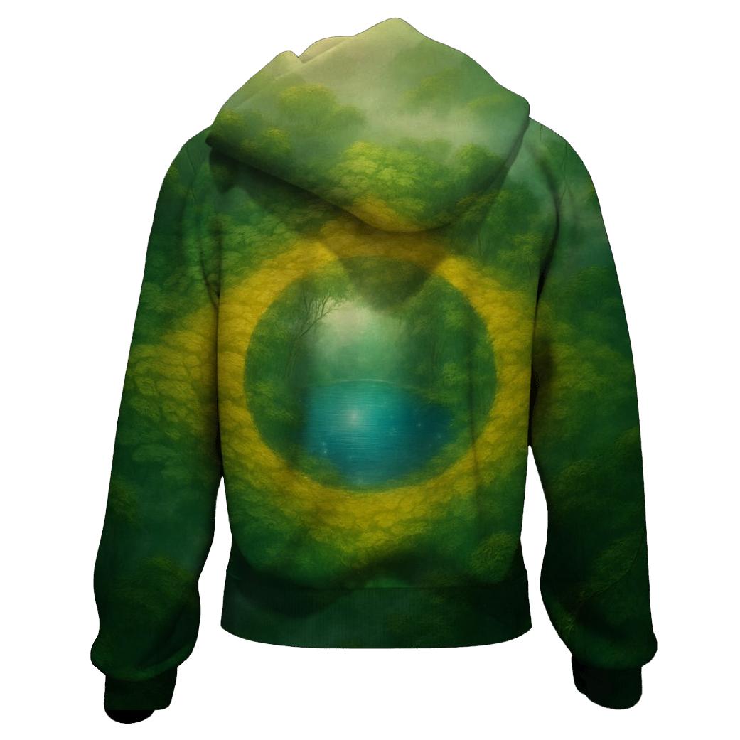 Brazil Rainforest Flag Canopy lightweight hoodies