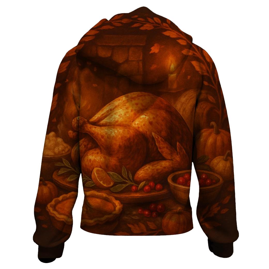 Candlelit Cornucopia Hearth pullover hoodies
