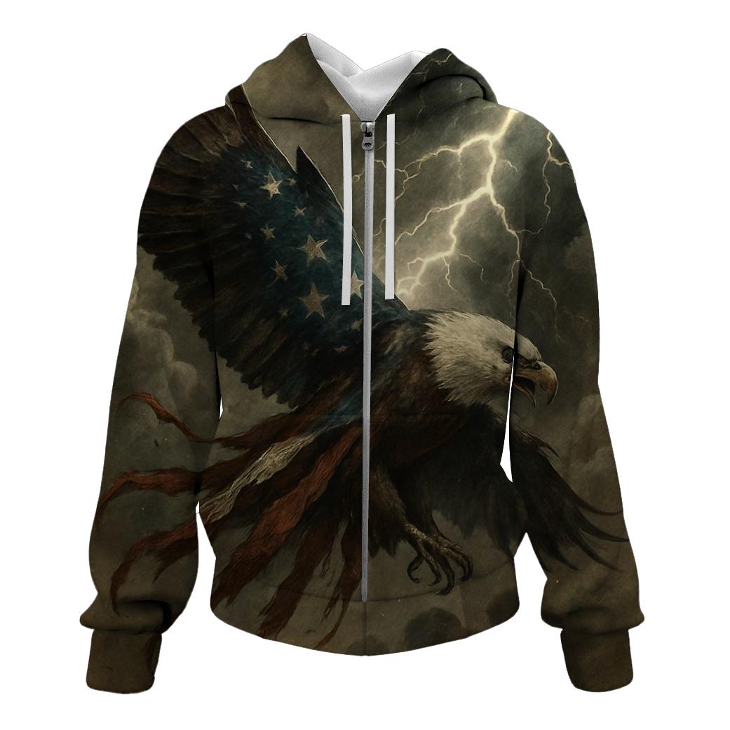 Stormfront Eagle Flag Breakthrough graphic hoodies