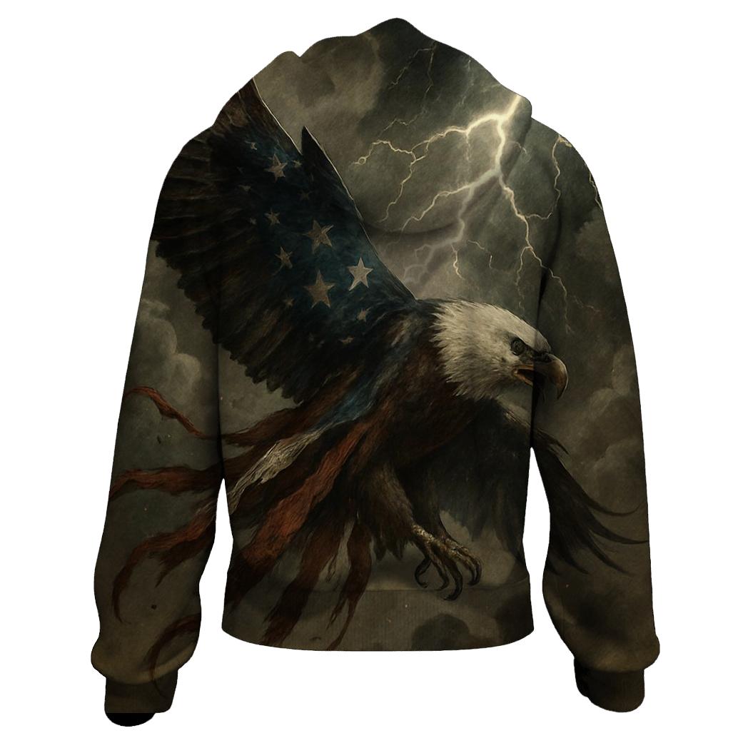 Stormfront Eagle Flag Breakthrough graphic hoodies