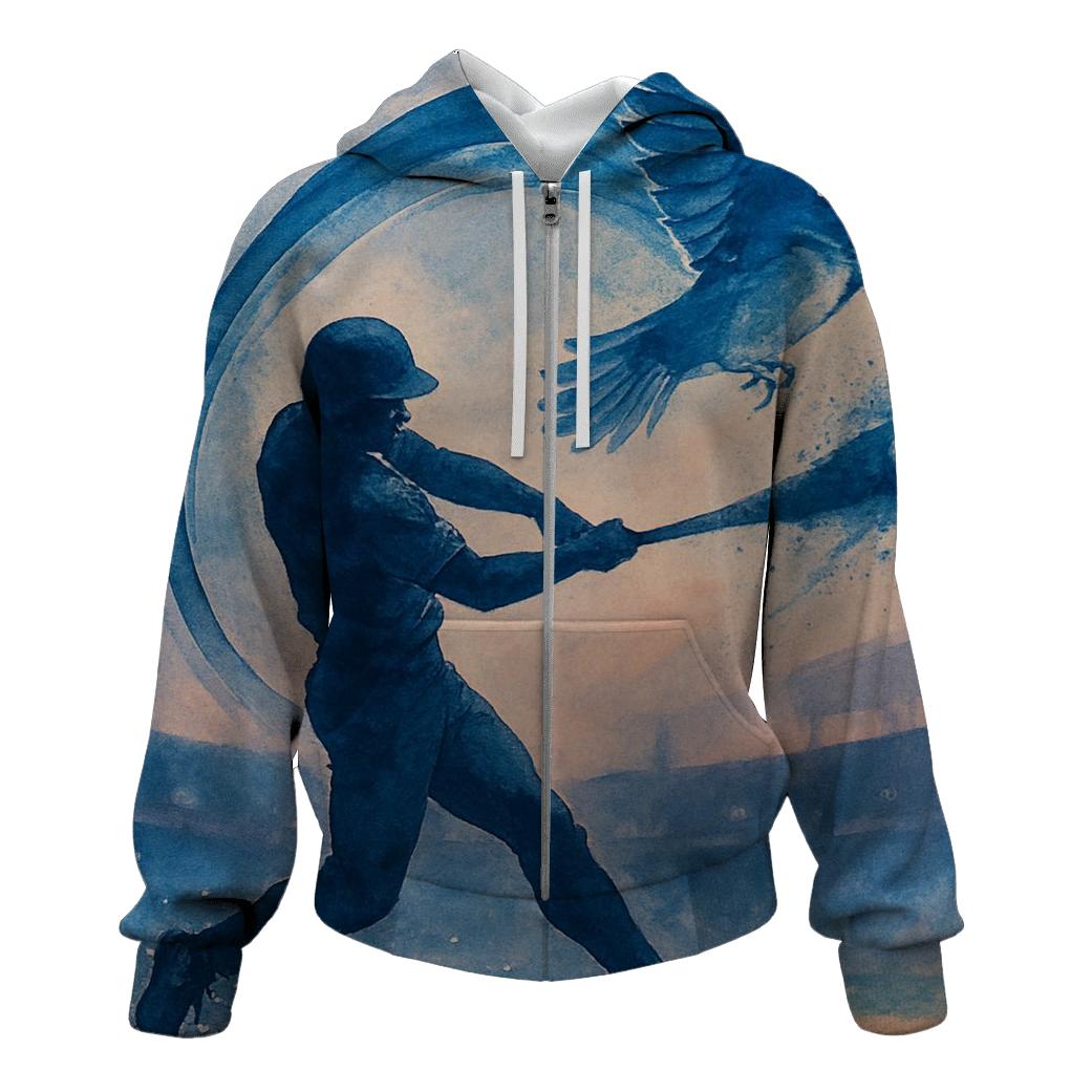 Bat Swing Spiral With Blue Jays Flight custom hoodies