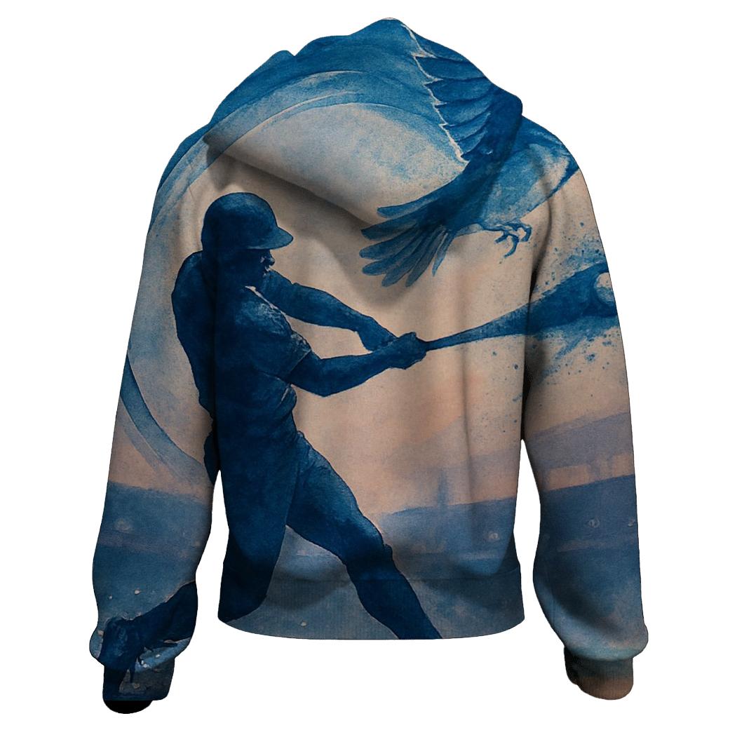 Bat Swing Spiral With Blue Jays Flight custom hoodies