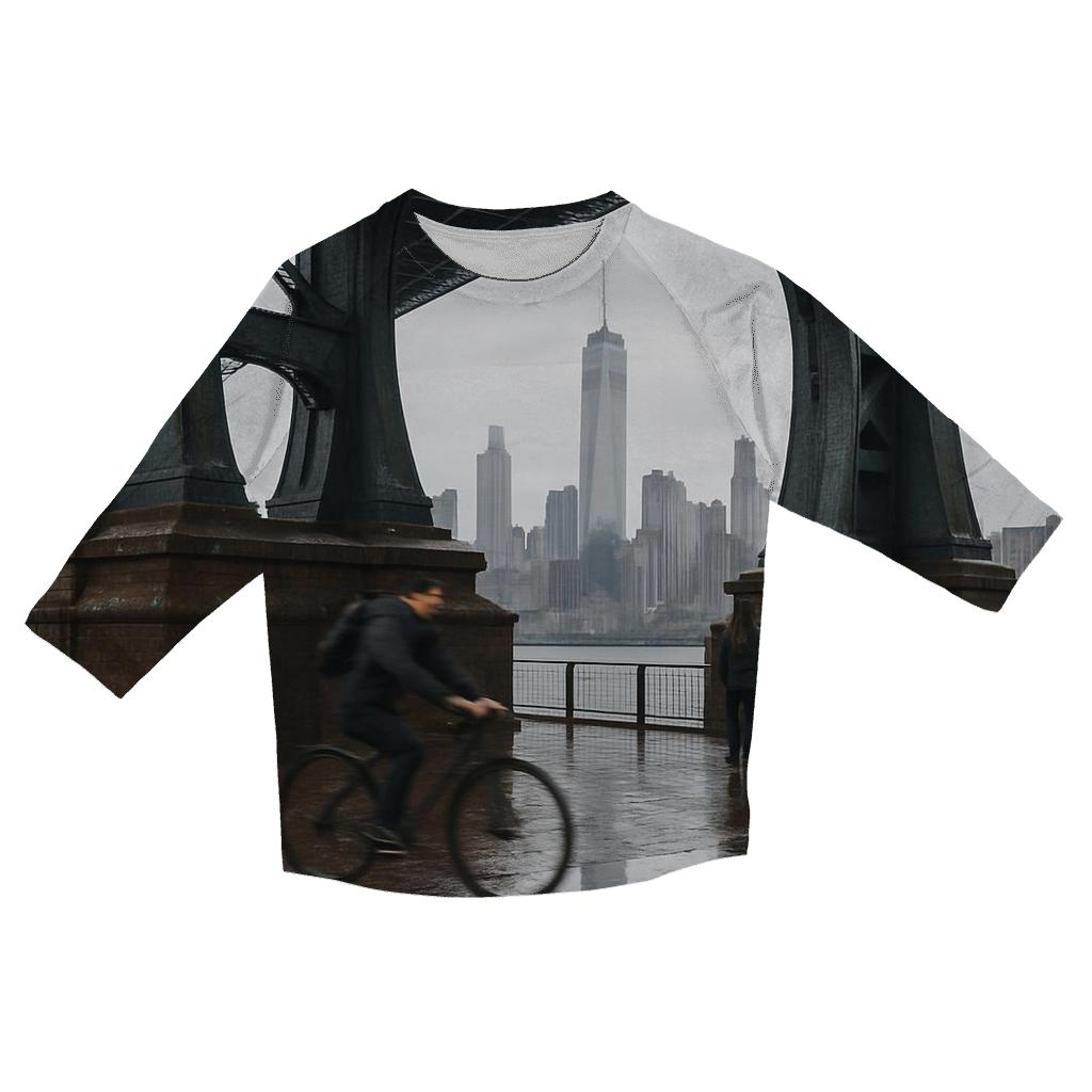 Rain Gloss Reflections From The Manhattan Bridge Archway stylish quarter sleeve tops