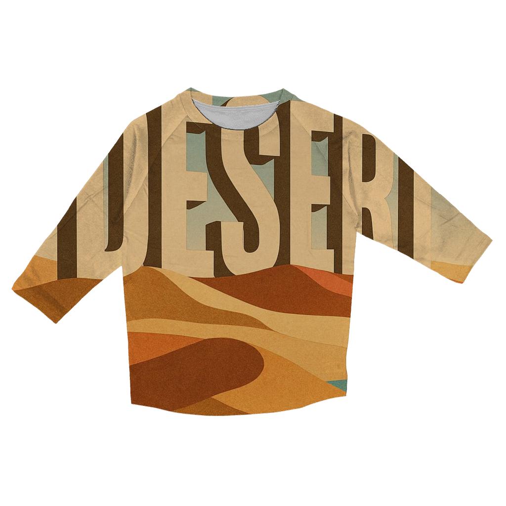 Desert Mirage Typography Collage trendy 3/4 sleeve tops