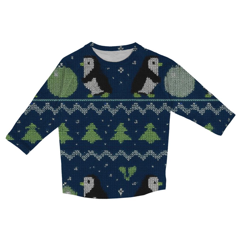 Polar Penguin Ornament Conveyor Design trendy 3/4 sleeve tops