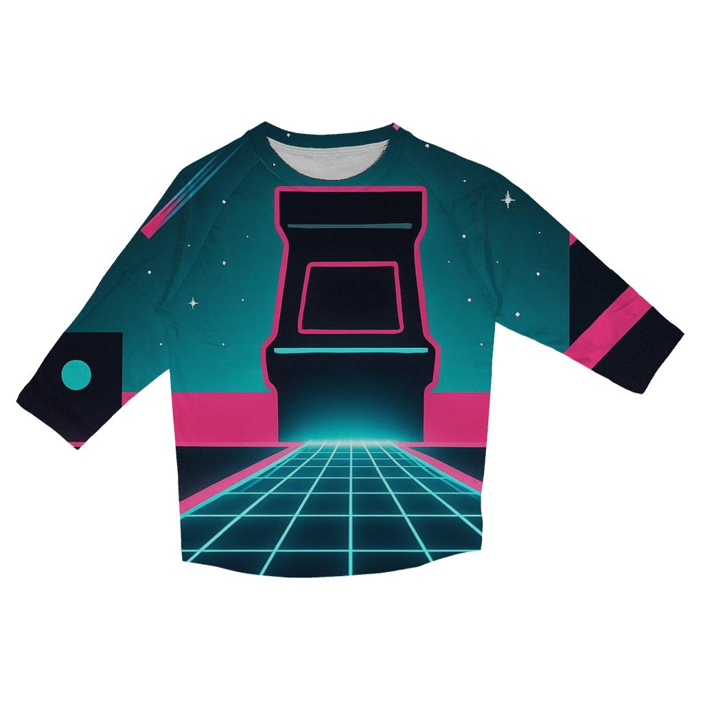Arcade Starfield Vector Raceway personalized 3/4 sleeve tees
