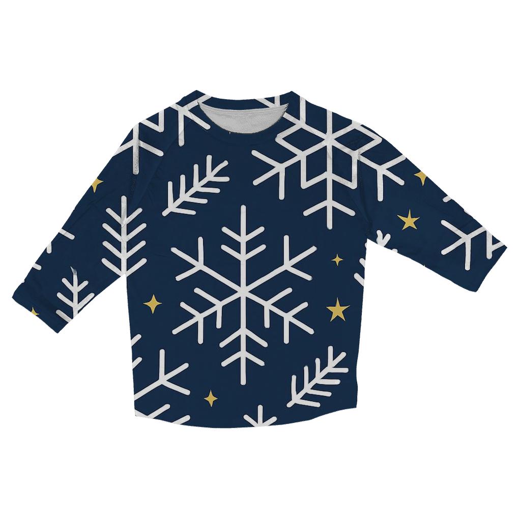 Snowflake Constellation Quilt fashion 3/4 sleeve shirts