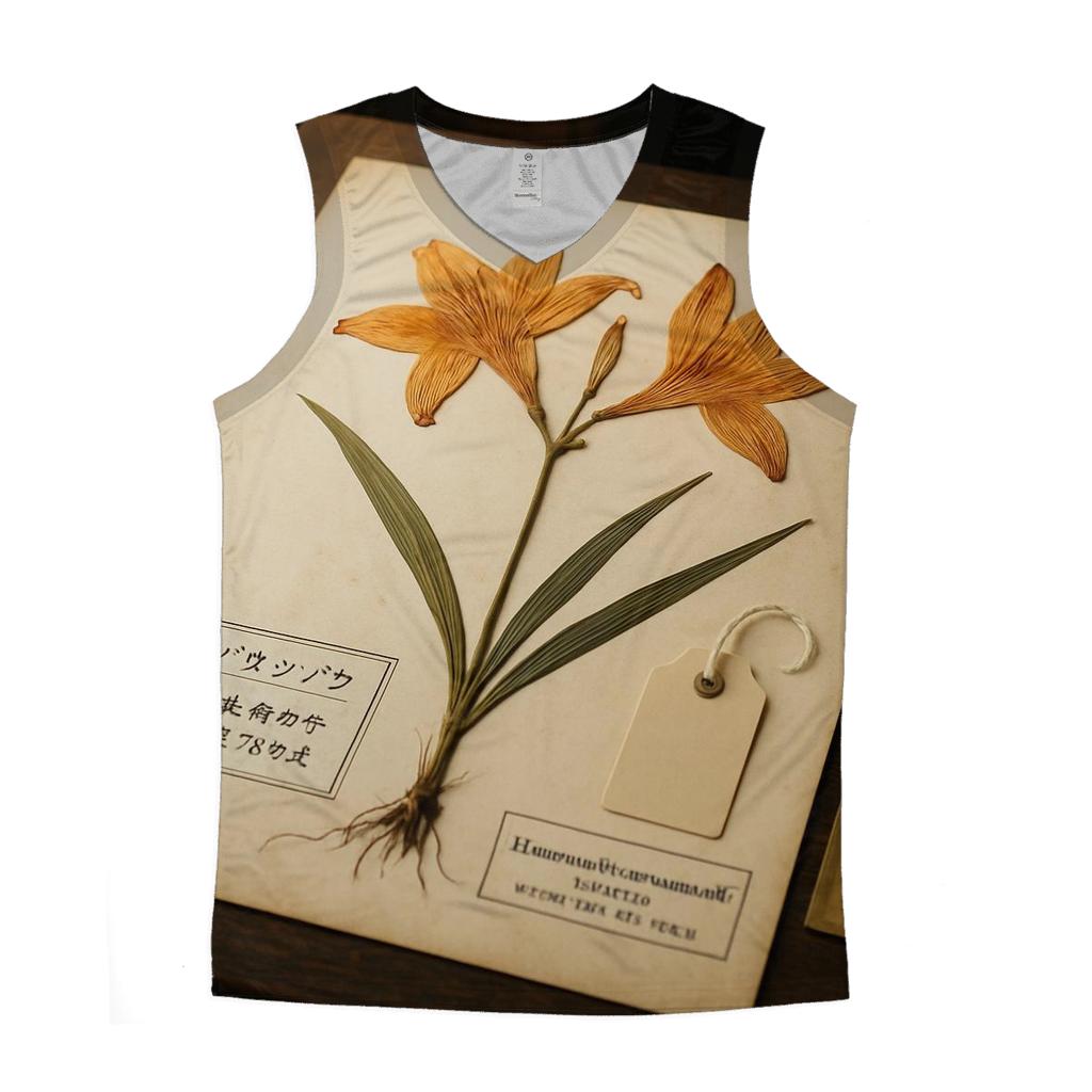 Ainu Lily Pattern Herbarium Sheet In A Hokkaido Museum Archive stylish racerback tanks