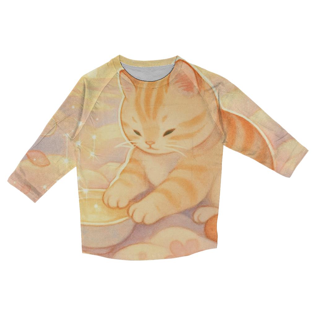 Sunrise Cloud Quilts And Star Milk Kittens stylish quarter sleeve tops