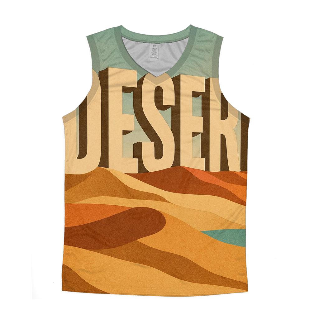 Desert Mirage Typography Collage designer workout tanks