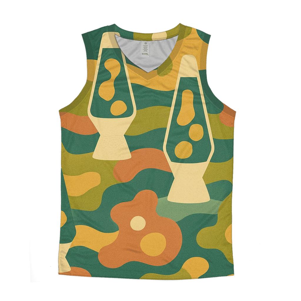 Groovy Lava Lamp Lounge Tiles trendy fitted tank tops