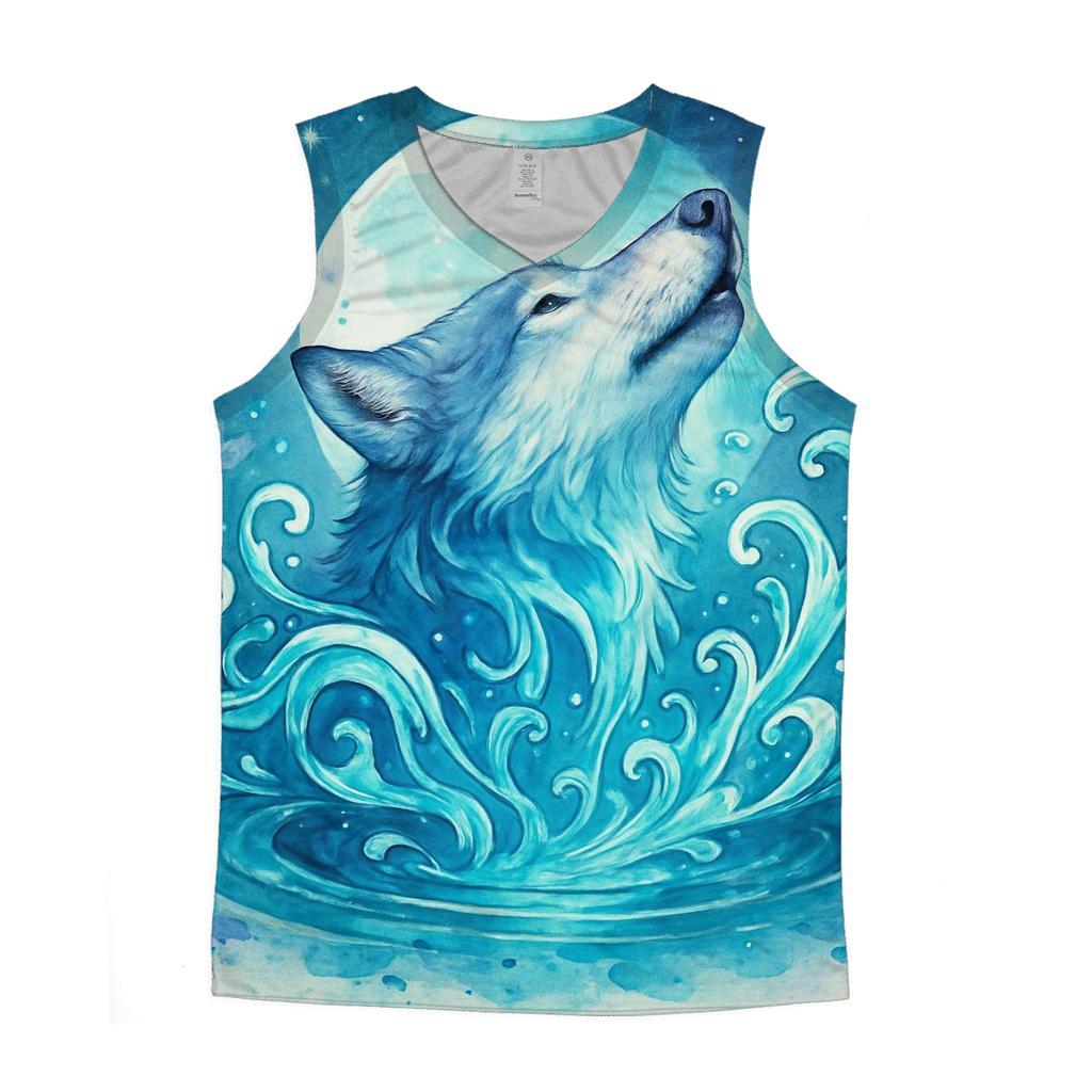Prismatic Tidewolf In The Moonpool Rift designer workout tanks