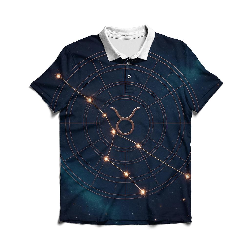Venus Ruled Taurus Constellation Rose Chart designer slim fit polos