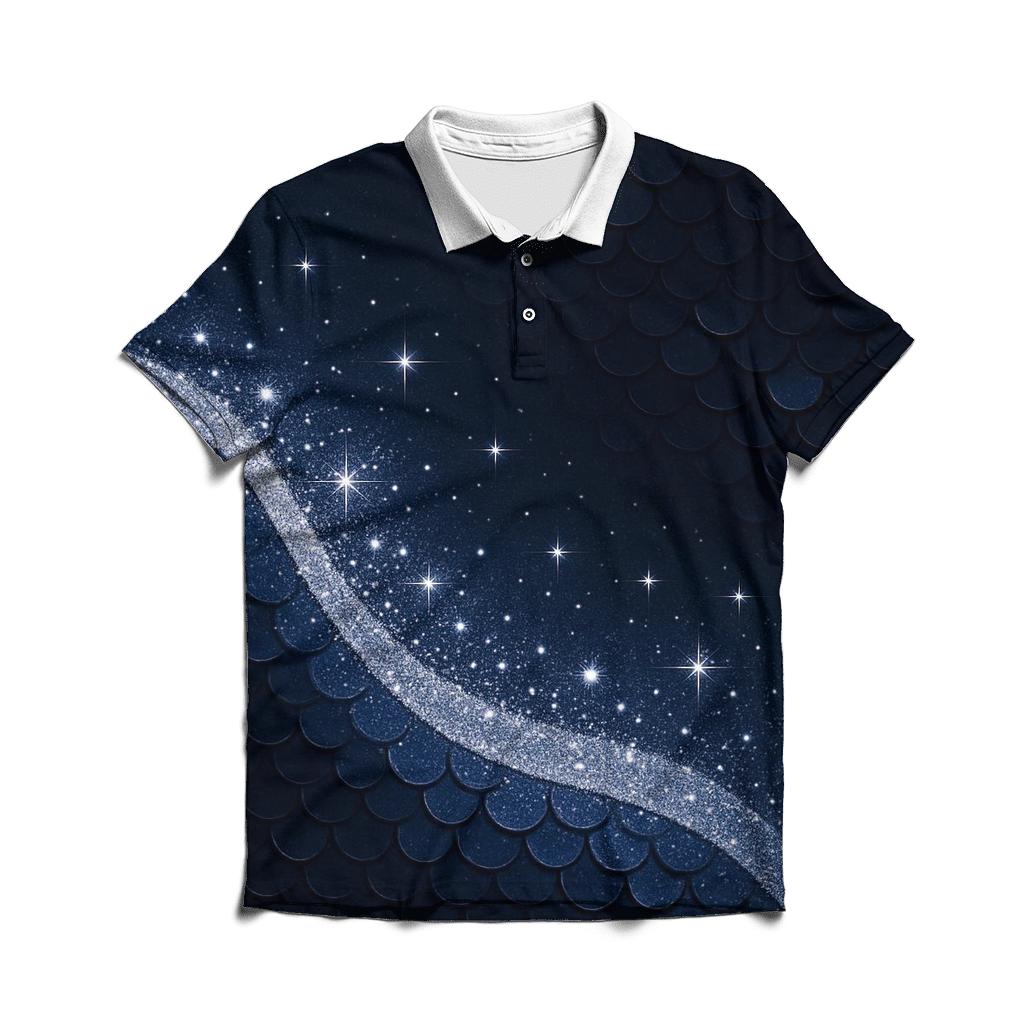 Celestial Sequin Tides stylish collar polo tees