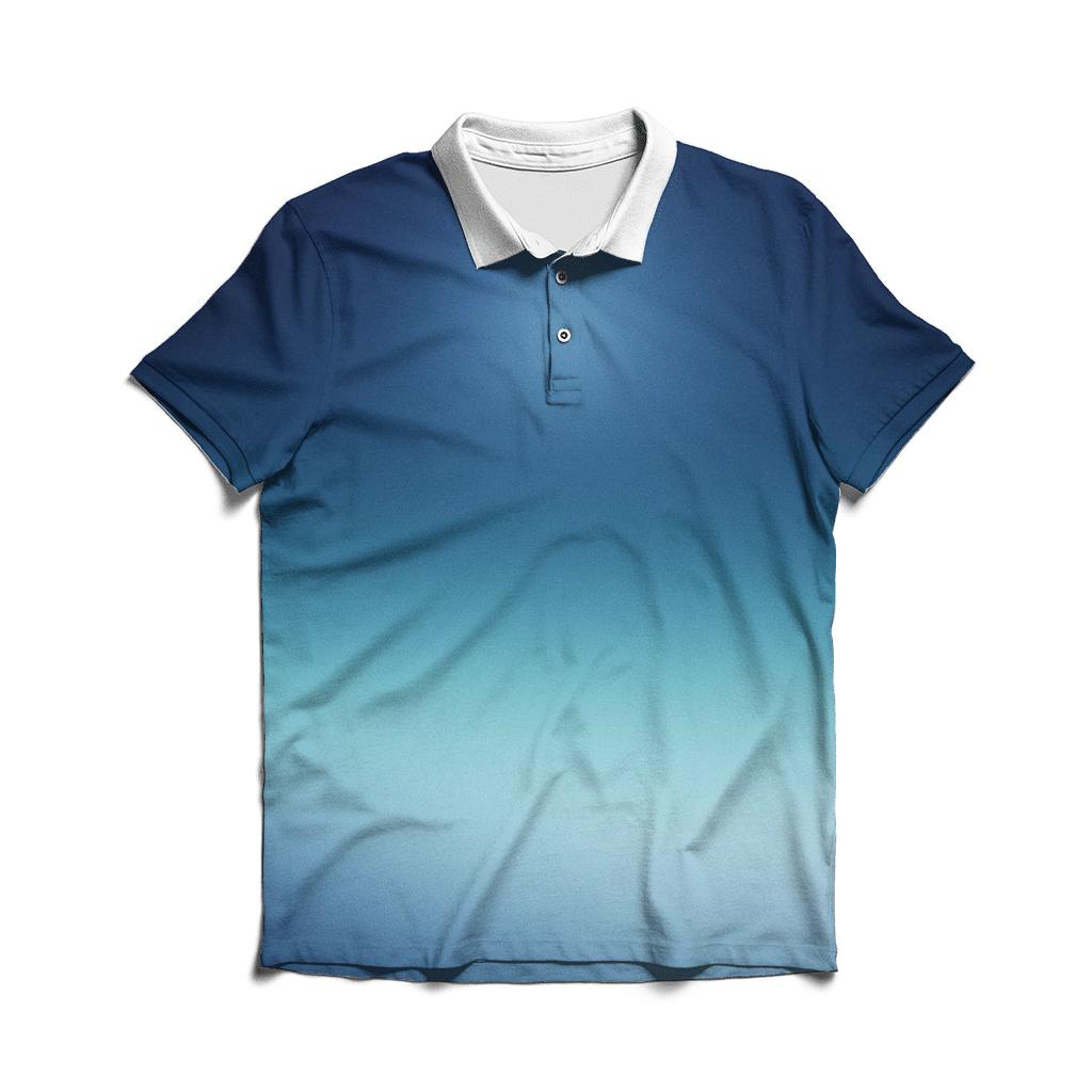 Moonlit Glacier Haze stylish collar polo tees