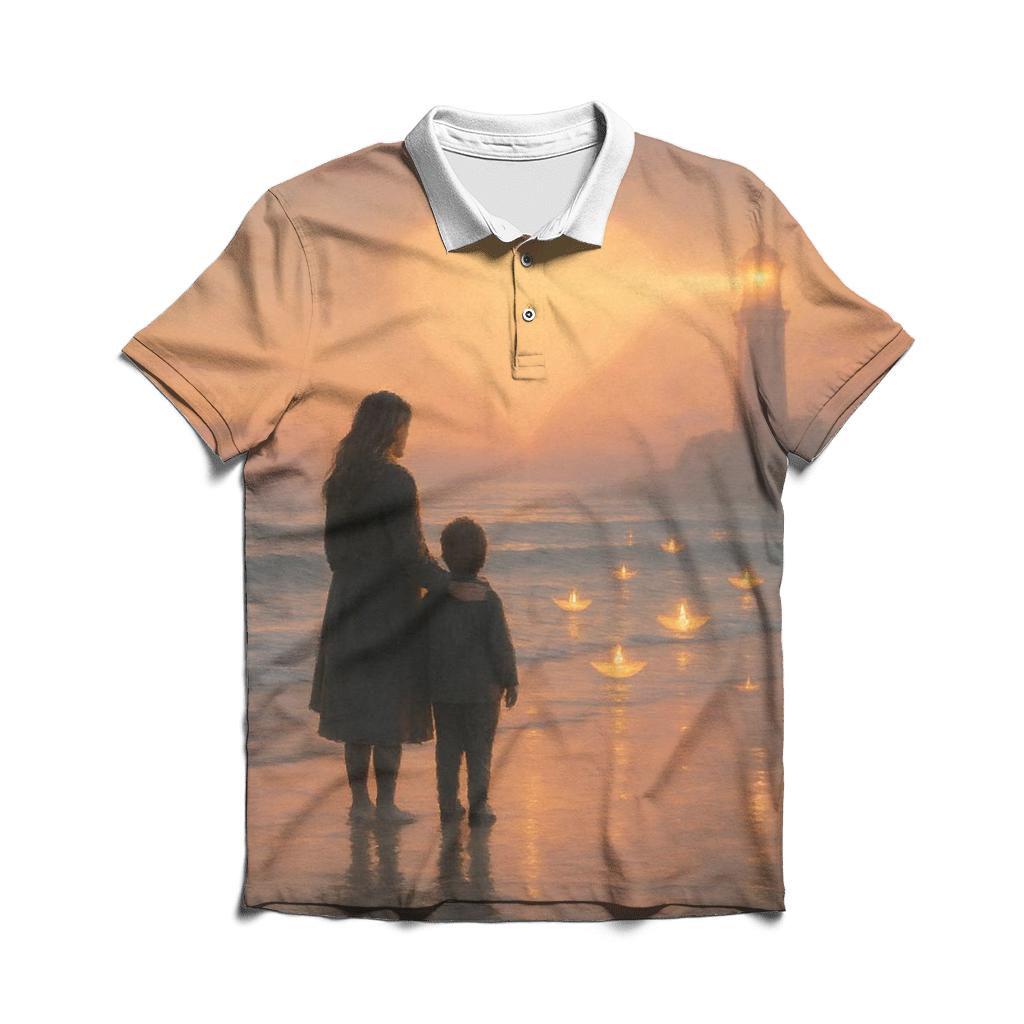 The Heart As A Harbor A Mothers Love That Keeps Returning Ships Safe branded logo polo shirts