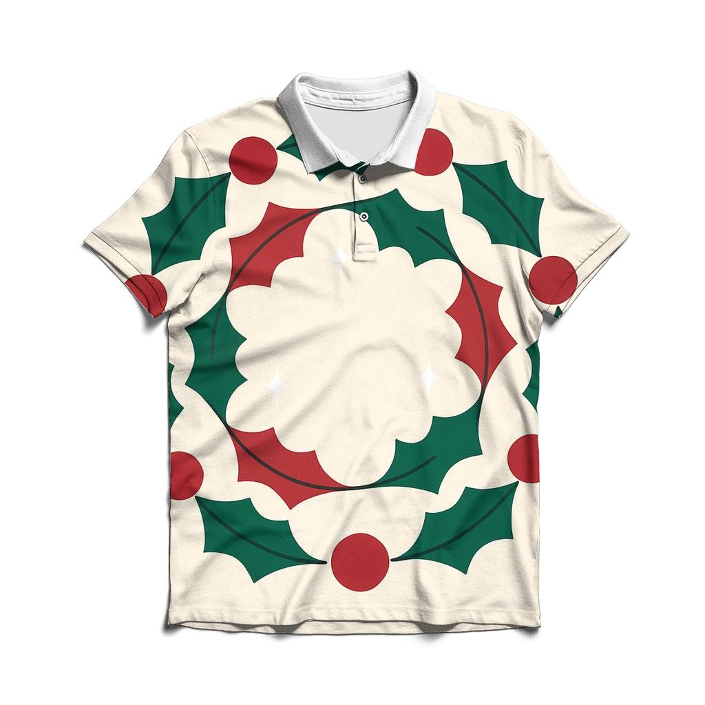 Starlit Holly Orbit custom polo shirts