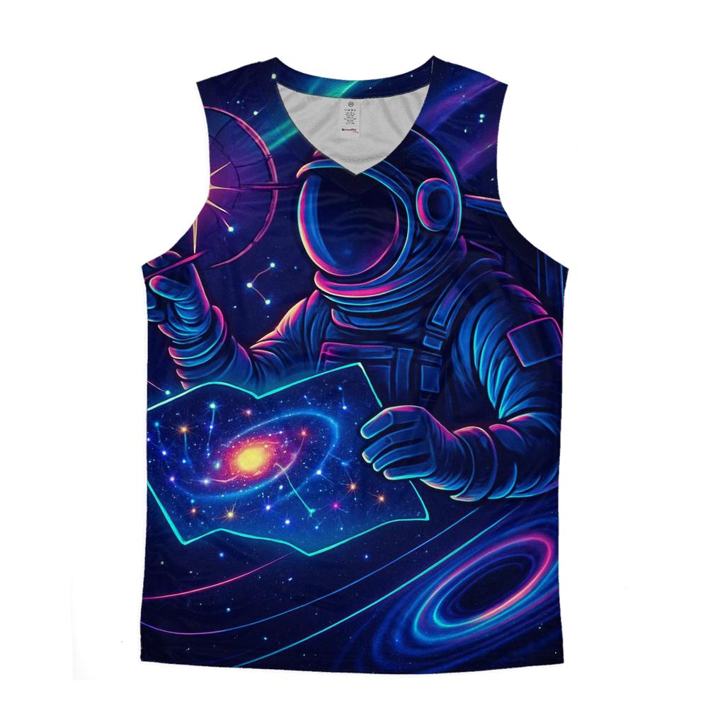 The Quantum Cartographer Astronaut designer workout tanks