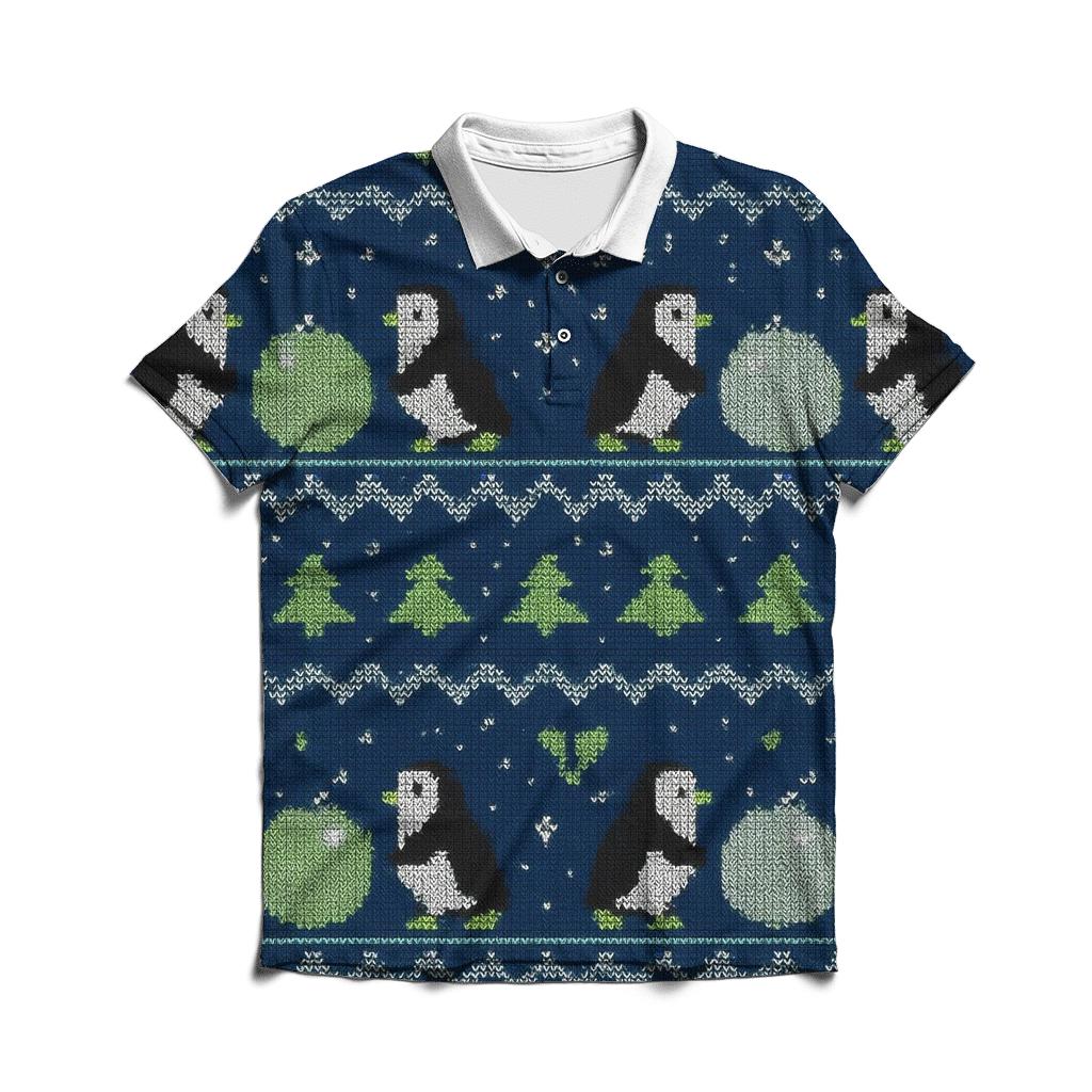 Polar Penguin Ornament Conveyor Design branded logo polo shirts