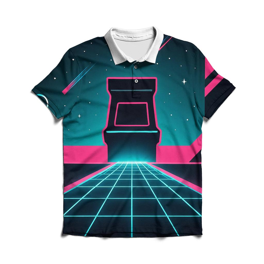 Arcade Starfield Vector Raceway classic pique polos