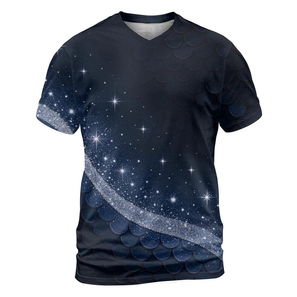 Celestial Sequin Tides creative print fashion shirts