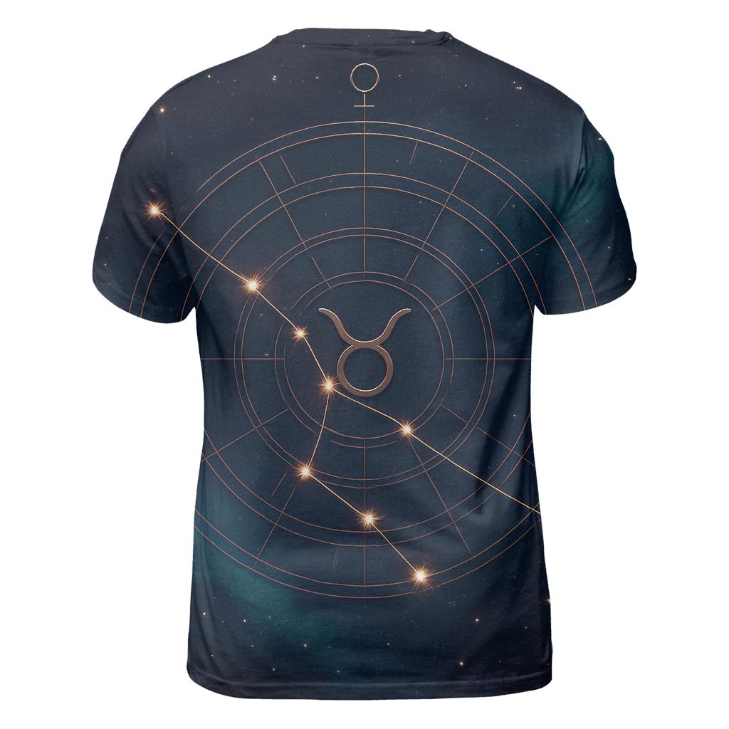 Venus Ruled Taurus Constellation Rose Chart designer pattern shirts