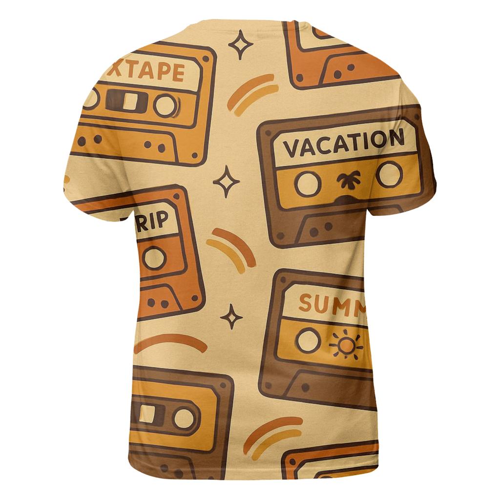 Cassette Tape Road Trip Labels statement graphic shirts