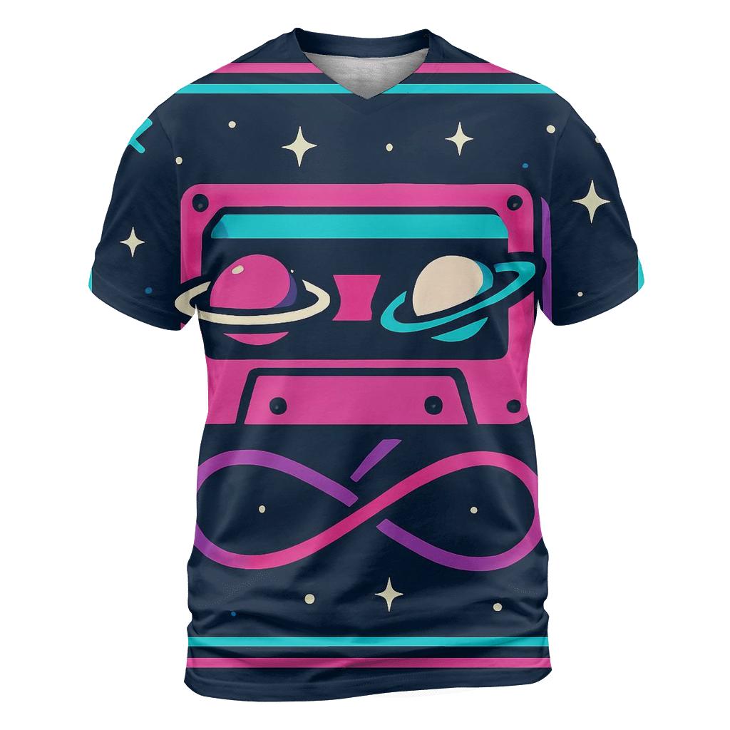 Neon Planetary Cassette Loop trendy printed shirt styles
