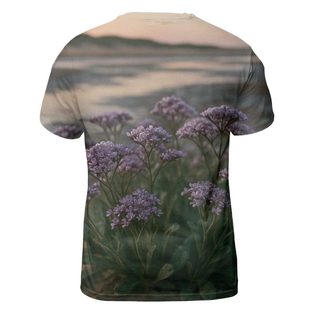 Salt Marsh Sea Lavender After High Tide On An Atlantic Coastal Flat personalized full print shirts