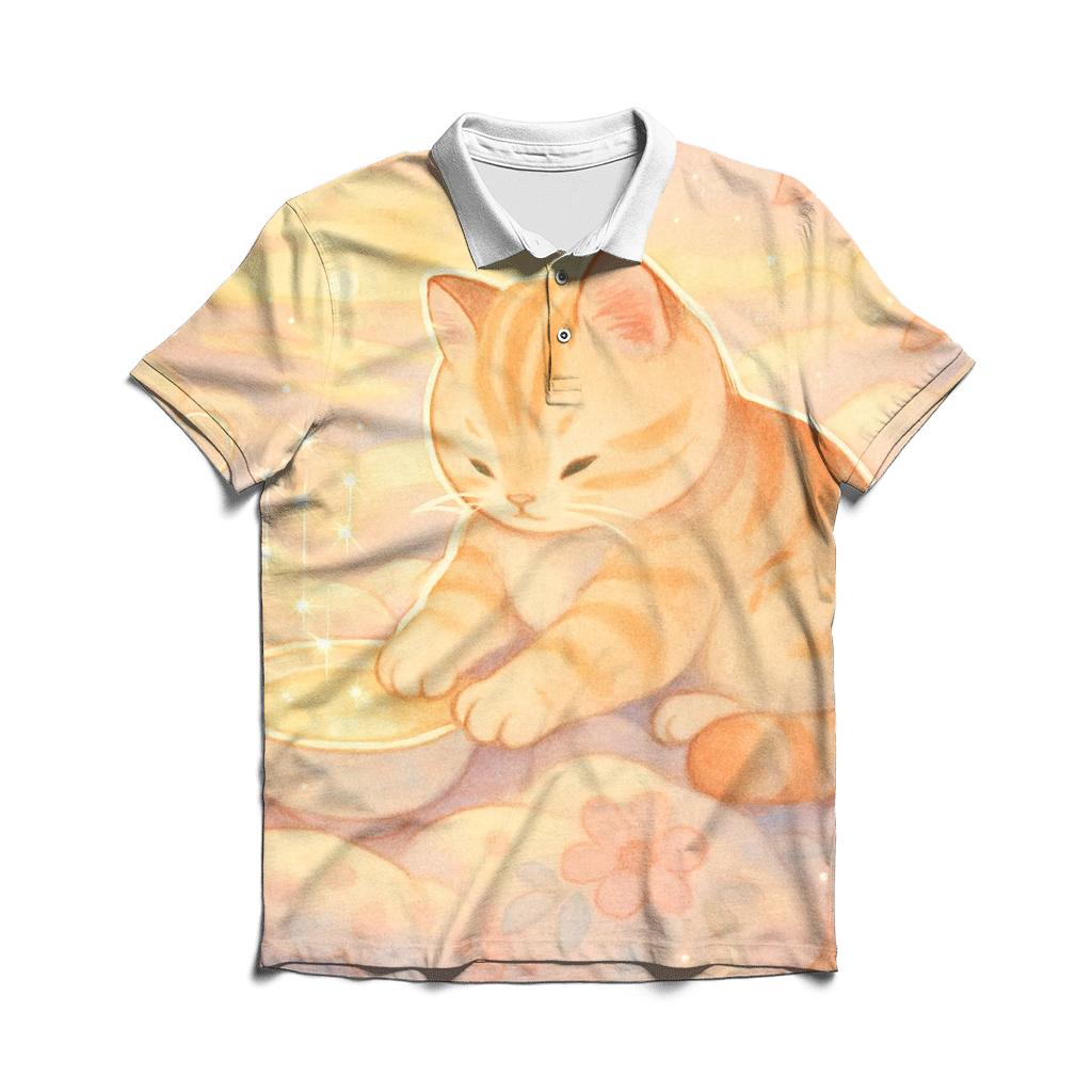Sunrise Cloud Quilts And Star Milk Kittens embroidered polo tops
