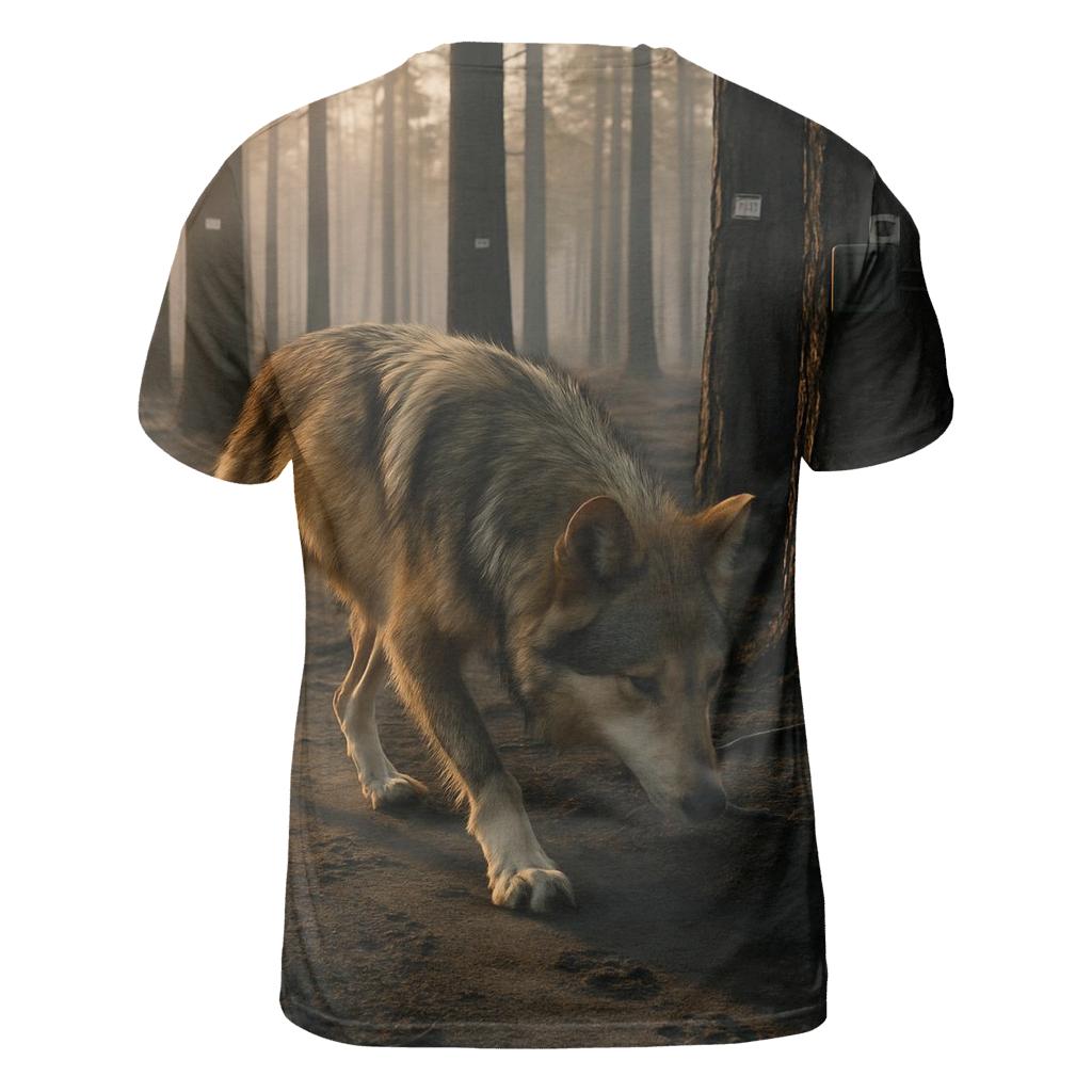 Mexican Gray Wolf Tracking In A Post Wildfire Research Plot unique graphic print tees