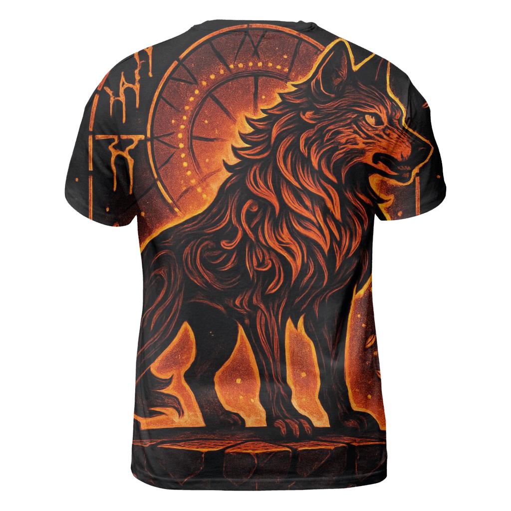 Cathedral Of The Ember Guardian Wolf unique graphic print tees