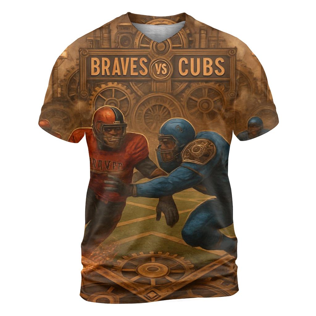 Clockwork Diamond Gridiron Duel Braves Versus Cubs custom all-over print shirts
