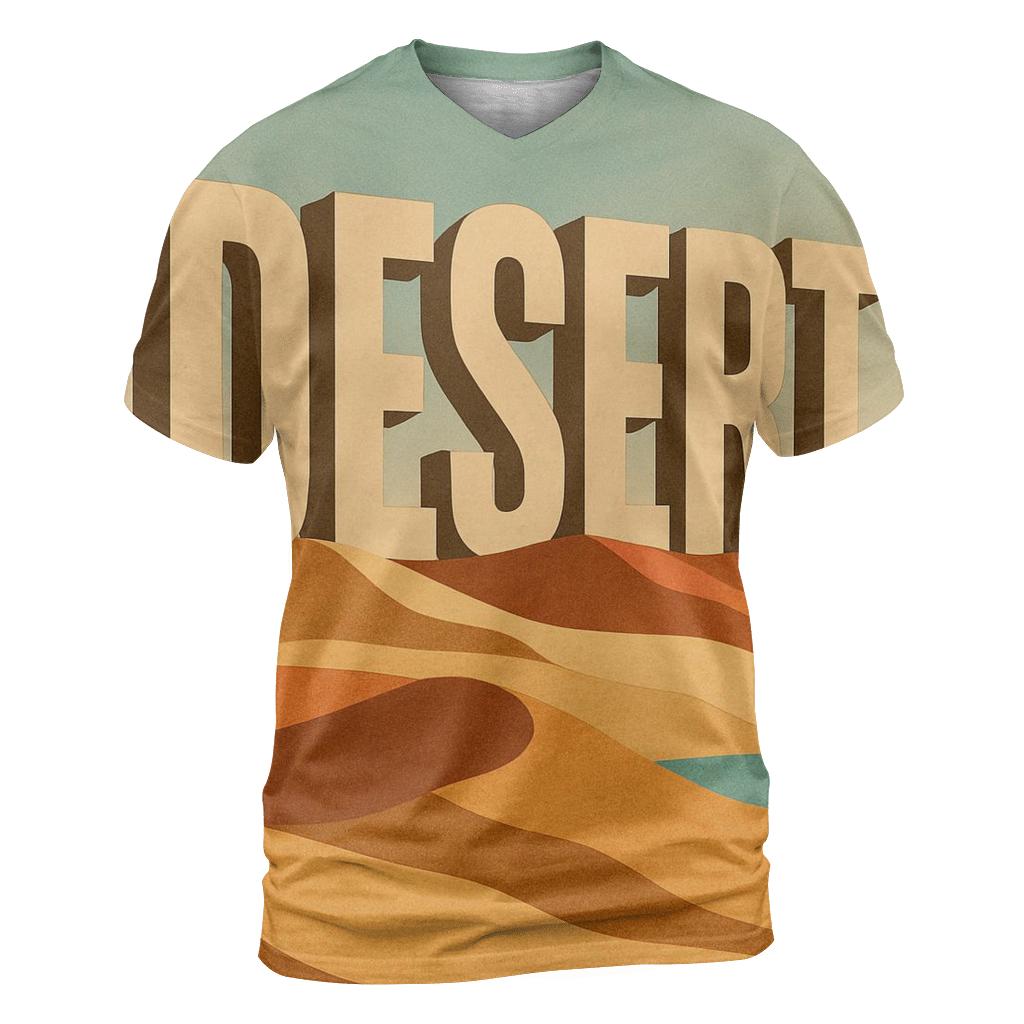 Desert Mirage Typography Collage custom all-over print shirts